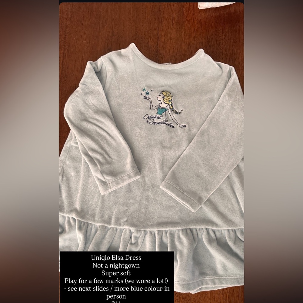 Uniqlo Kids Pajamas - Light Gray Elsa Design